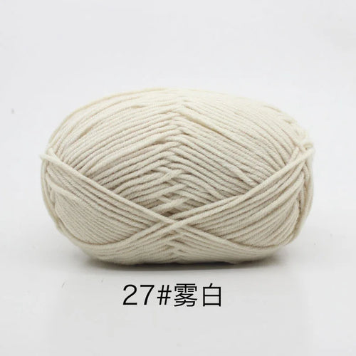 40-50g/Set 4ply Milk Cotton(80%) Knitting Yarn Needlework Dyed Lanas