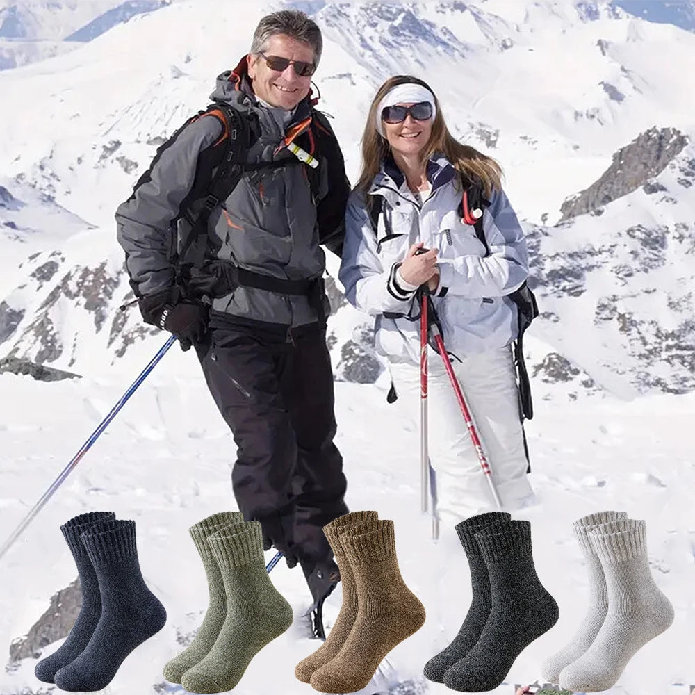 3 Pairs Winter Thick Towel Men's Socks Man's Outdoor Sports Long Socks