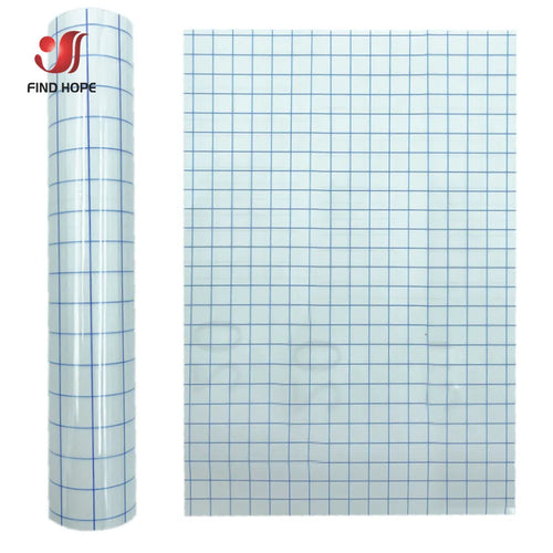 Adhesive Vinyl Transfer Paper Tape Roll Transparent w/Red Alignment