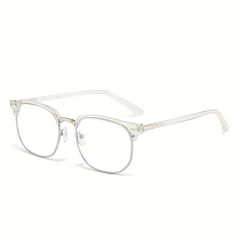 1 Piece of Men's Casual Style Half Framed Glasses PC Lenses Decorative