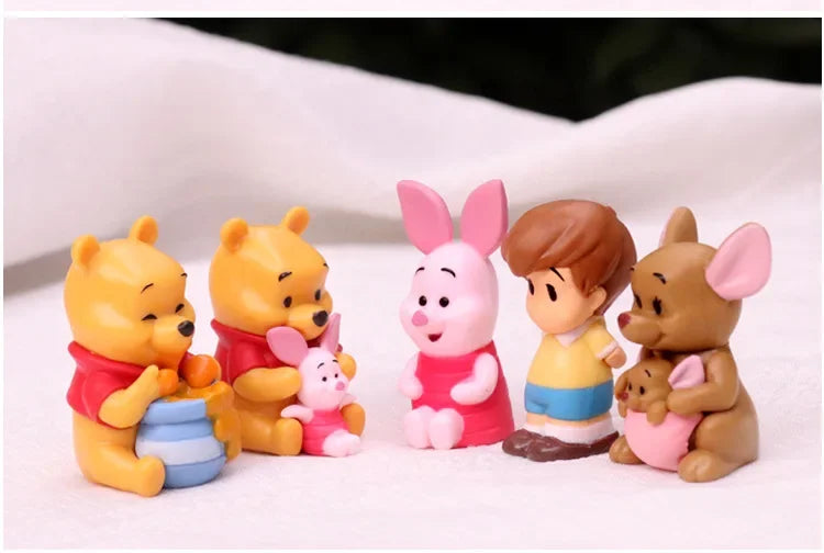 10pcs/set Cartoon Winnie The Pooh Action Figure Toy Pooh Bear Tigger