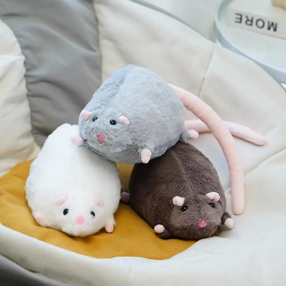 Cute 40/90cm Mouse Doll Plush Oversized Flower Branch Rat Doll Cartoon