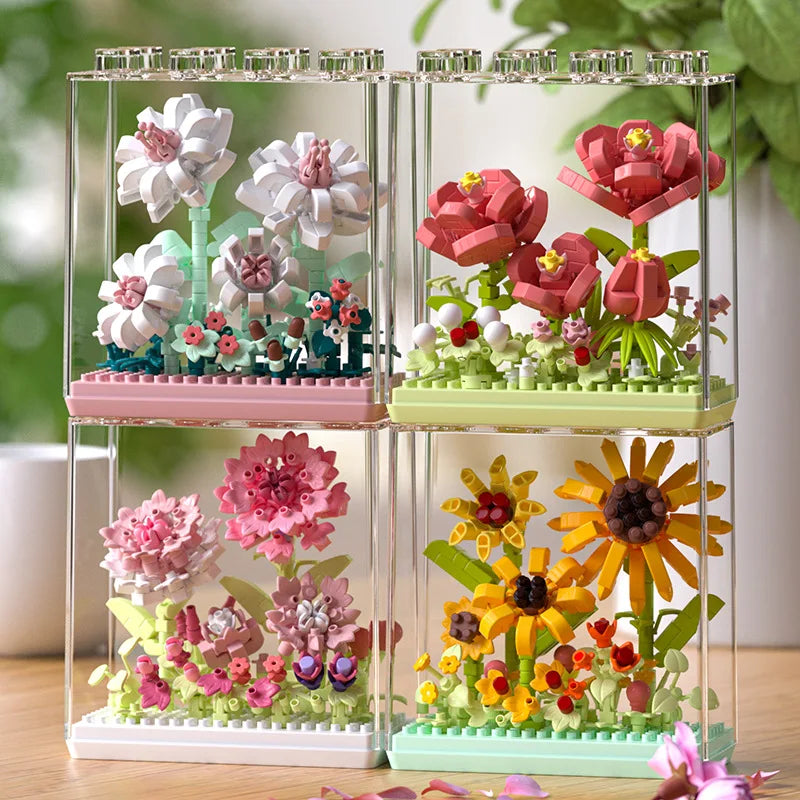 Creative building blocks Dream Flower Box Everlasting Flower Series