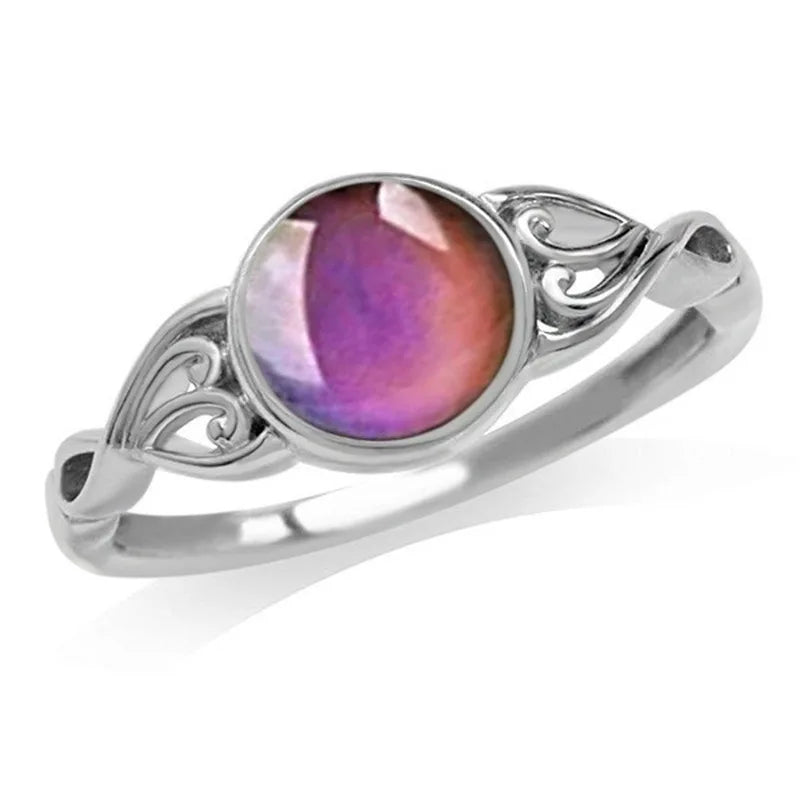 Moon Stone Color Changing Mood Ring, Fashion Jewelry  Gift