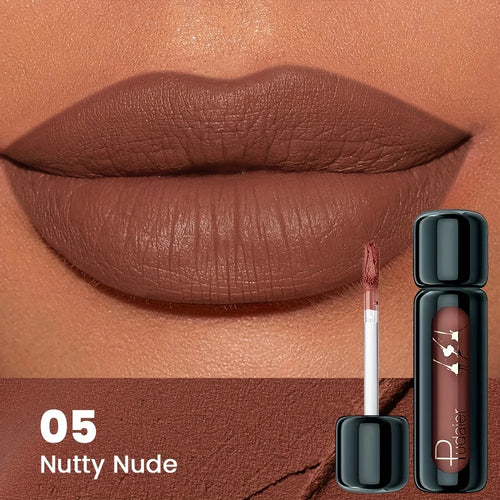 1pc Matte Velvet Lip Gloss, Highly Saturated Liquid Lip Mud, Non-Stick