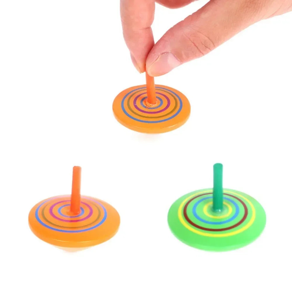 10-30Pcs Fun Wooden Spinning Tops for Children’s Party Gifts, Birthday
