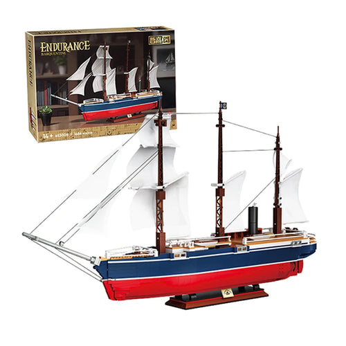 1424PCS Black Pirate Ship Building Blocks Skeleton Ghost Boat Model