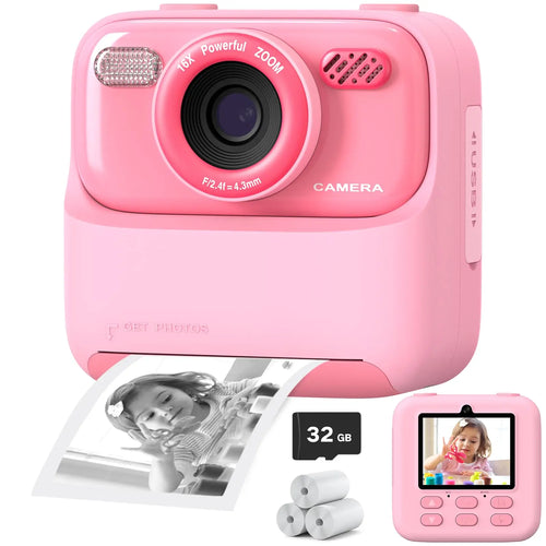 AMORUS Kids Camera Instant 1080P HD Dual Lens Selfie Digital Camera