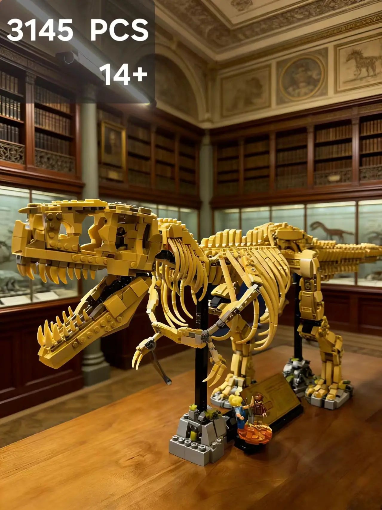 Creative series 3145pcs100cm dinosaur bone Tyrannosaurus fossil model