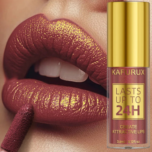 14 Colors Glitter Metallic Lip Glaze Shiny Long Lasting Lip Gloss